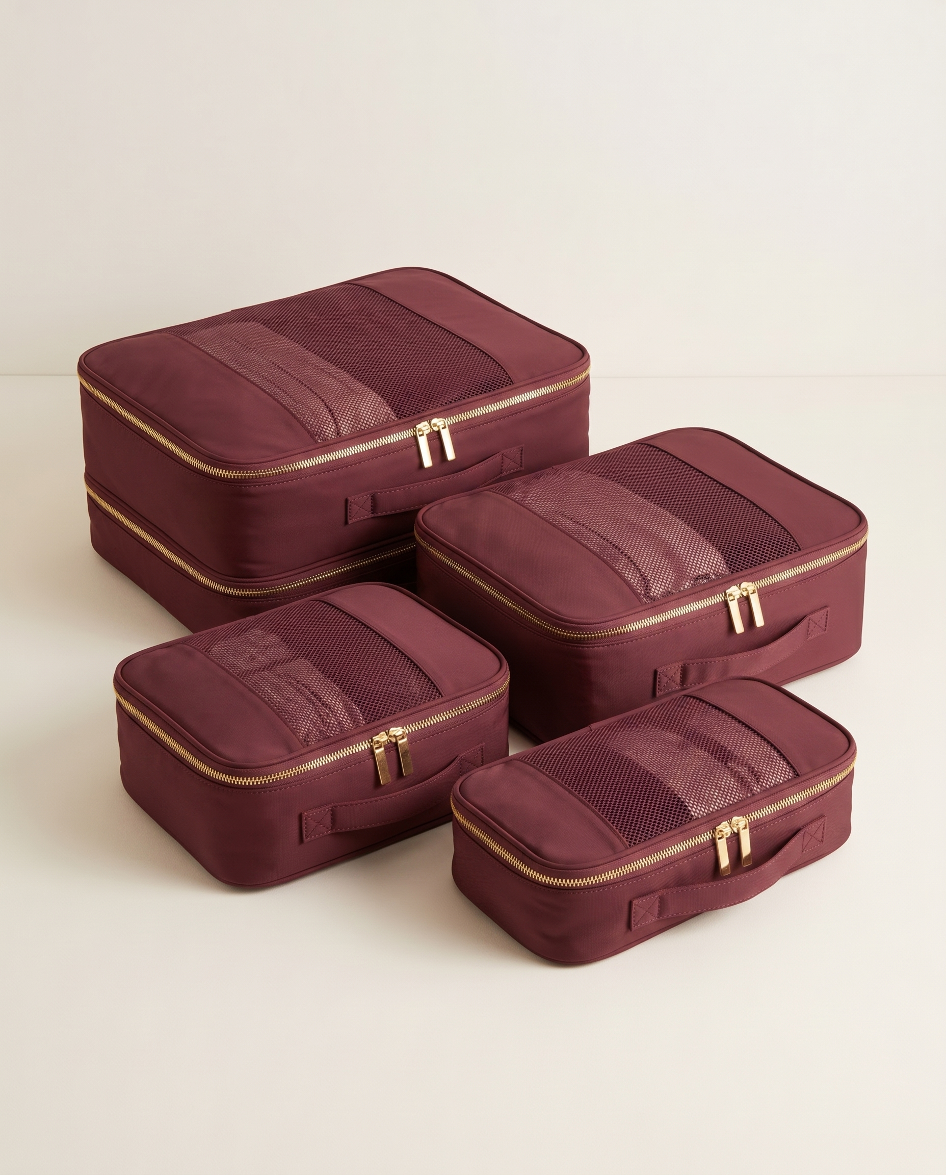 Herluxes PackCubes bordeaux rood compression packing cubes