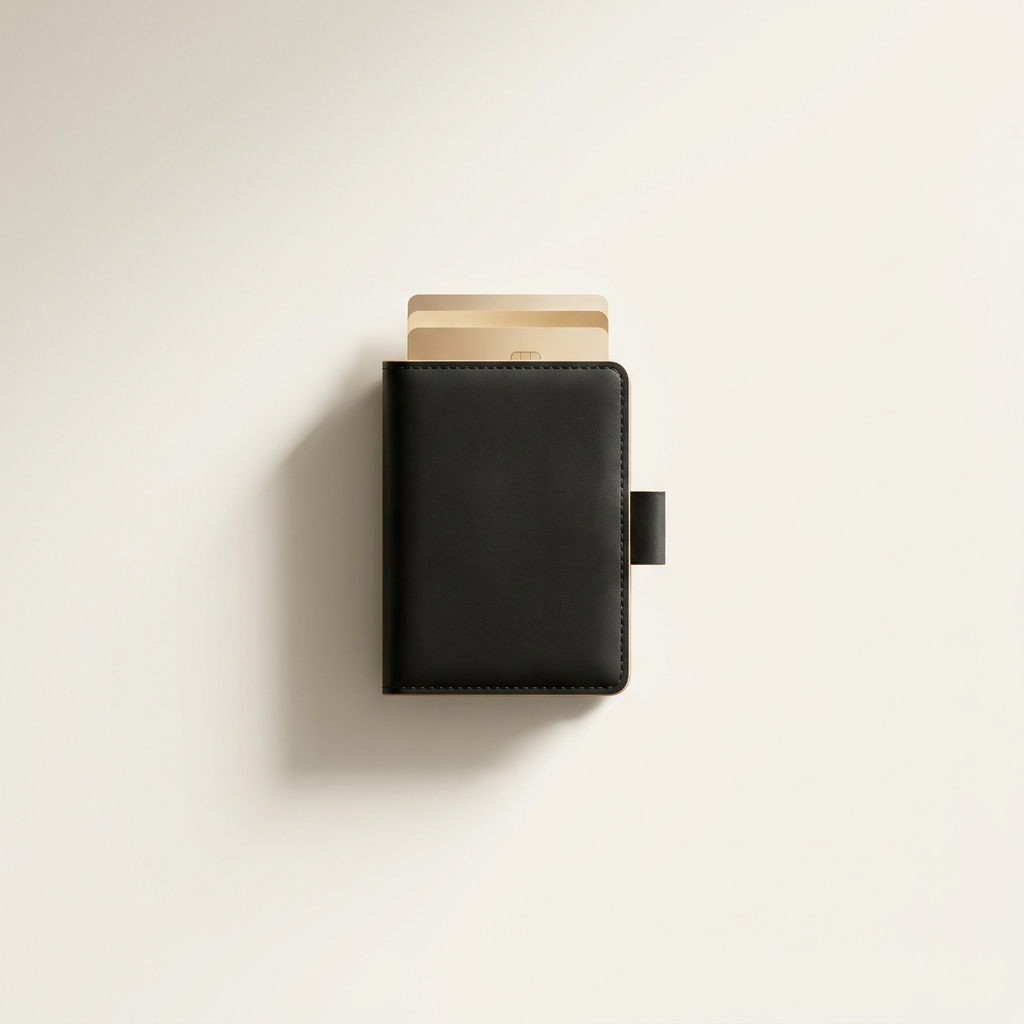 Herluxes slim wallet zwart dunne RFID portemonnee vegan leer