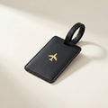 Herluxes LuggageTag zwart met gouden vliegtuig